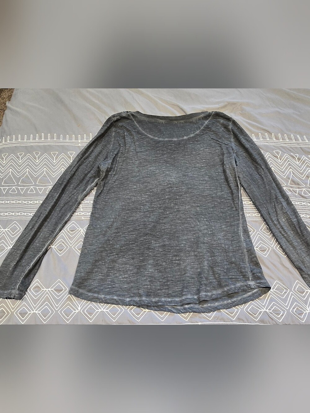 Free People Tiger Eyes Sequin Bib Henley Longsleeve - Picture 6 of 6